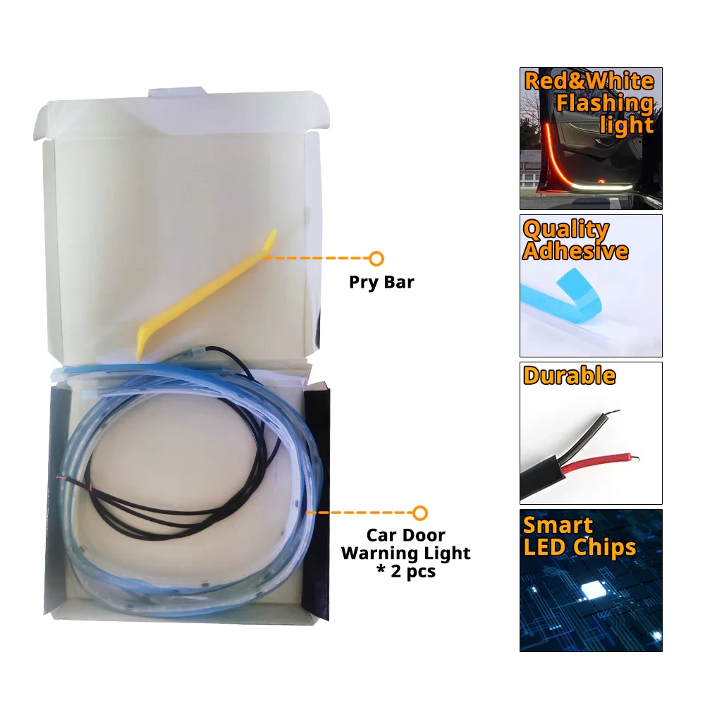 Car door warning lights