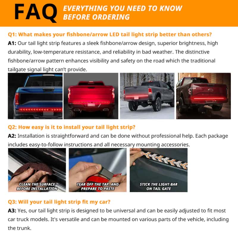 Tailgate Light Bar for Pickup