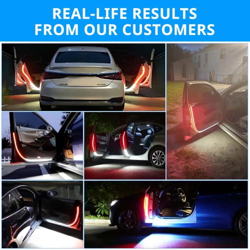 4PCS Car Door LED Strip Lights