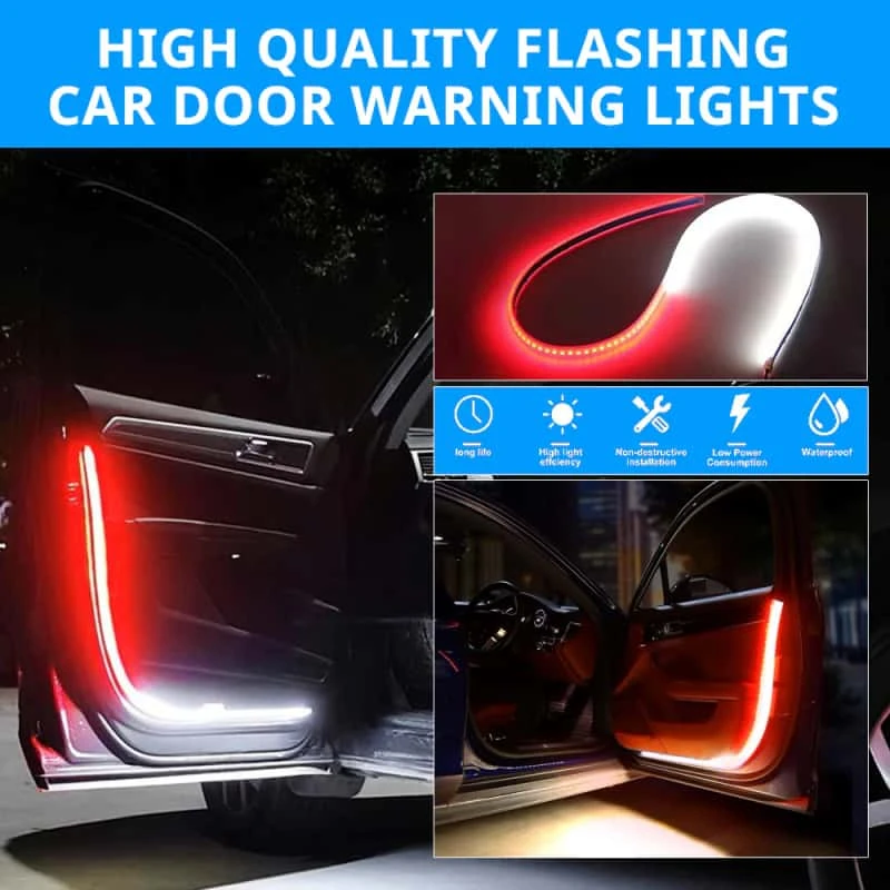 4PCS Car Door LED Strip Lights
