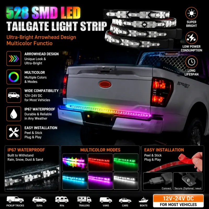LED color tailgate light