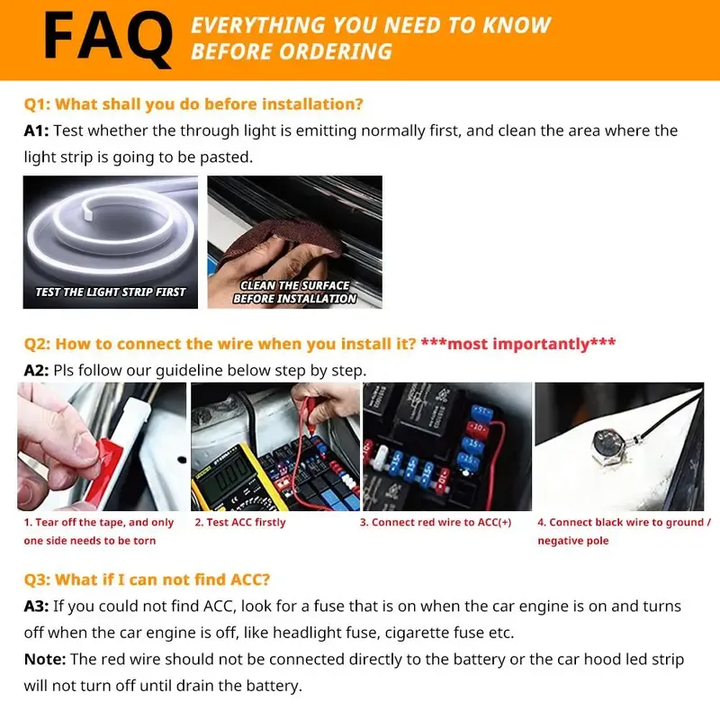 Car dynamic hood light bar