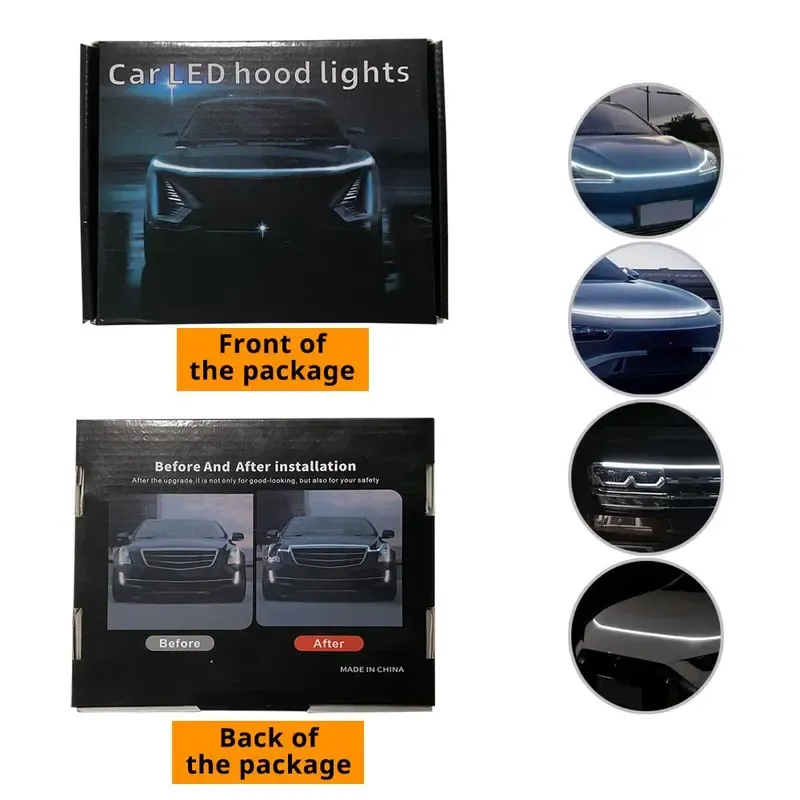Car dynamic hood light bar
