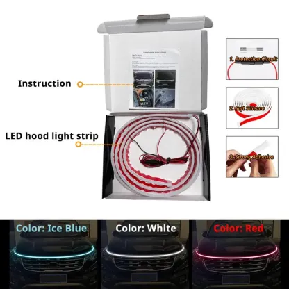 Car dynamic hood light bar