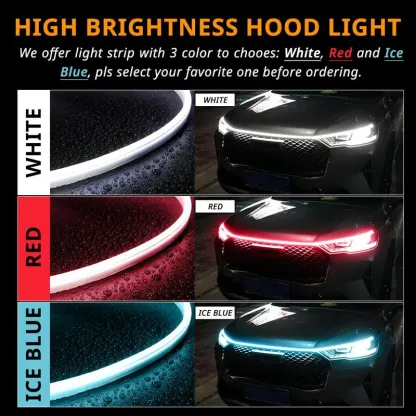 Car dynamic hood light bar