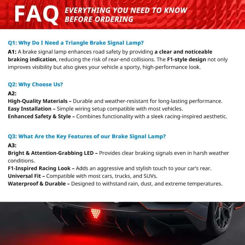 Triangle Brake Signal Lamp 