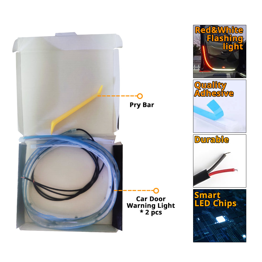 Car door warning lights