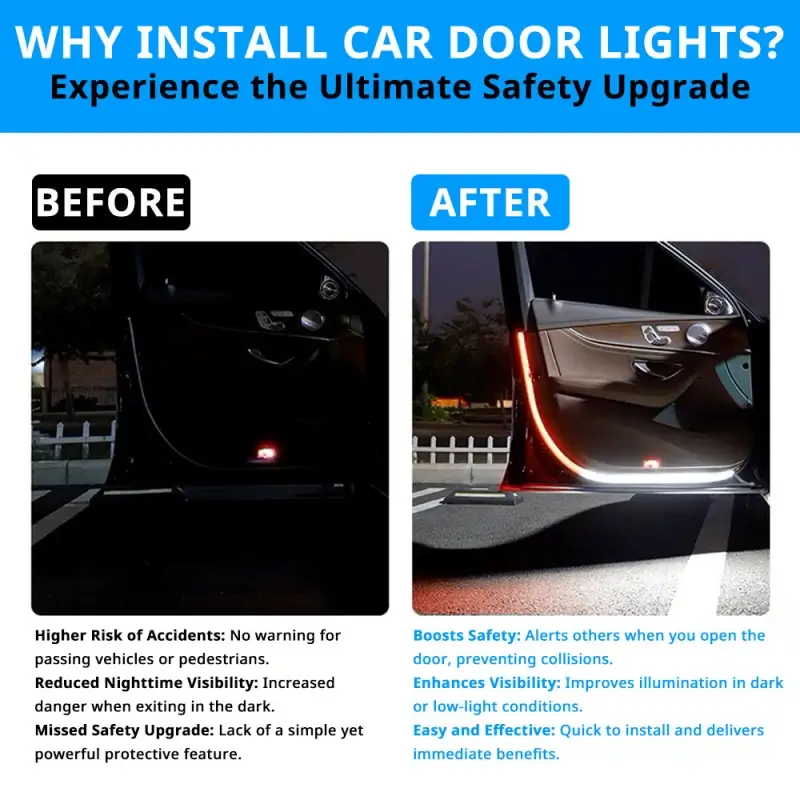 Car door warning lights