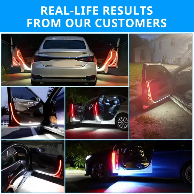 Car door warning lights