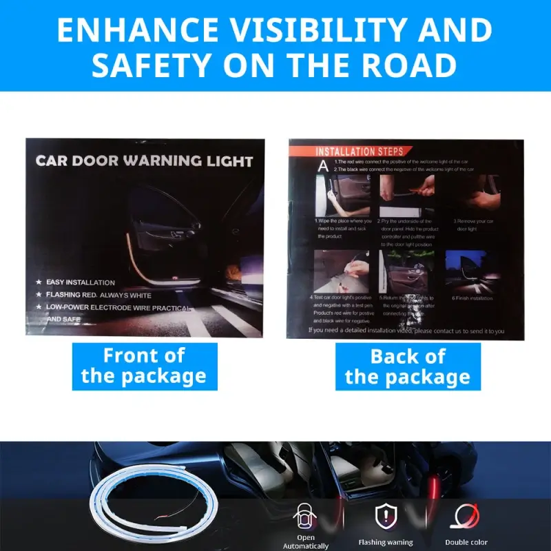 Car door warning lights