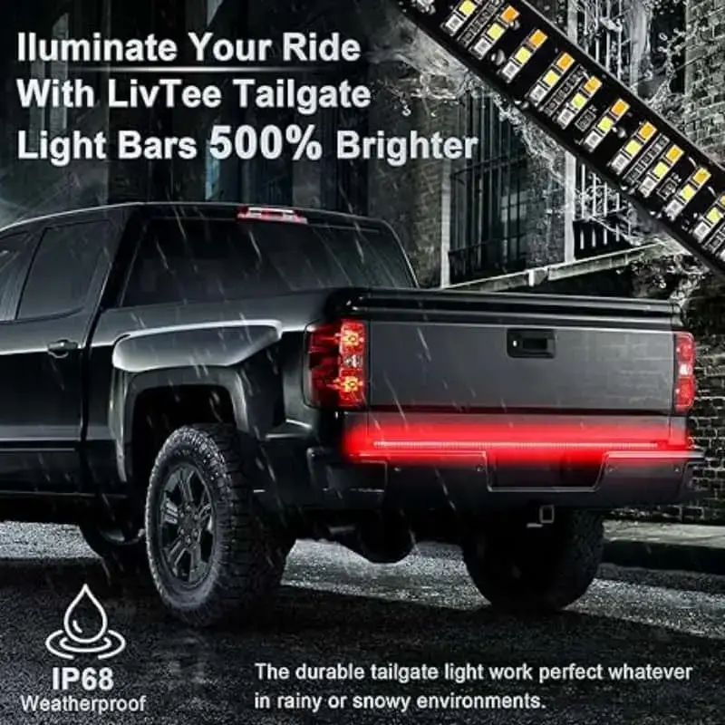 Truck tailgate light bar