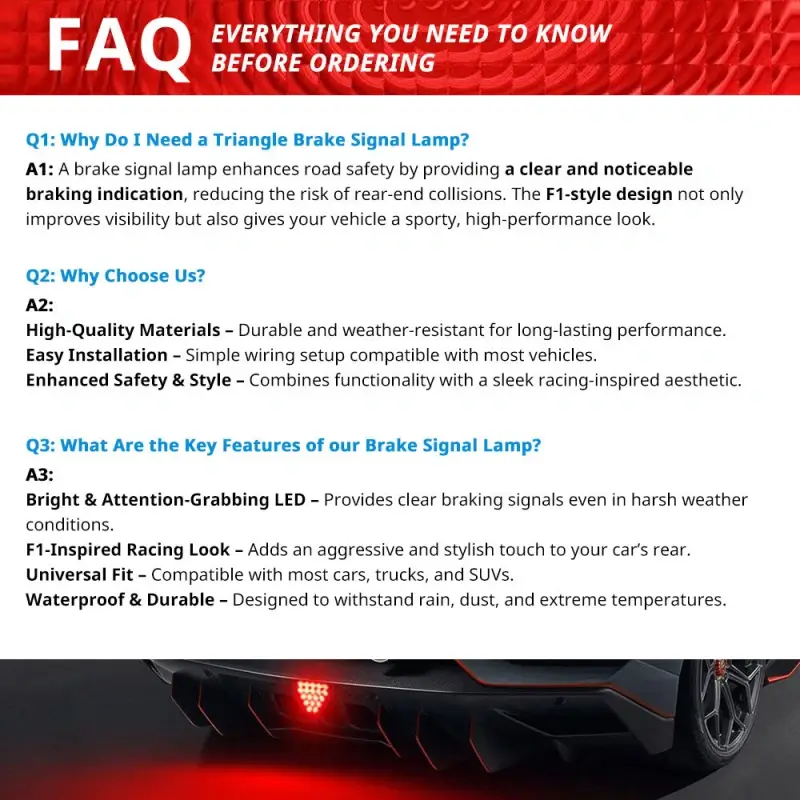 Triangle Brake Signal Lamp 