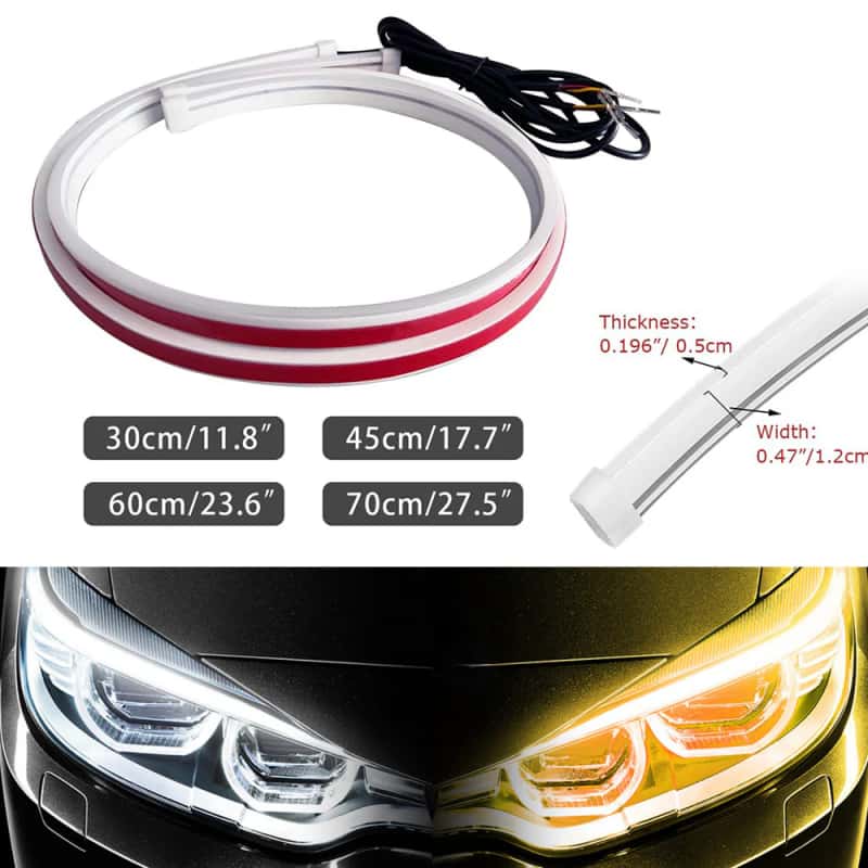 Eyebrow lamp light guide strip