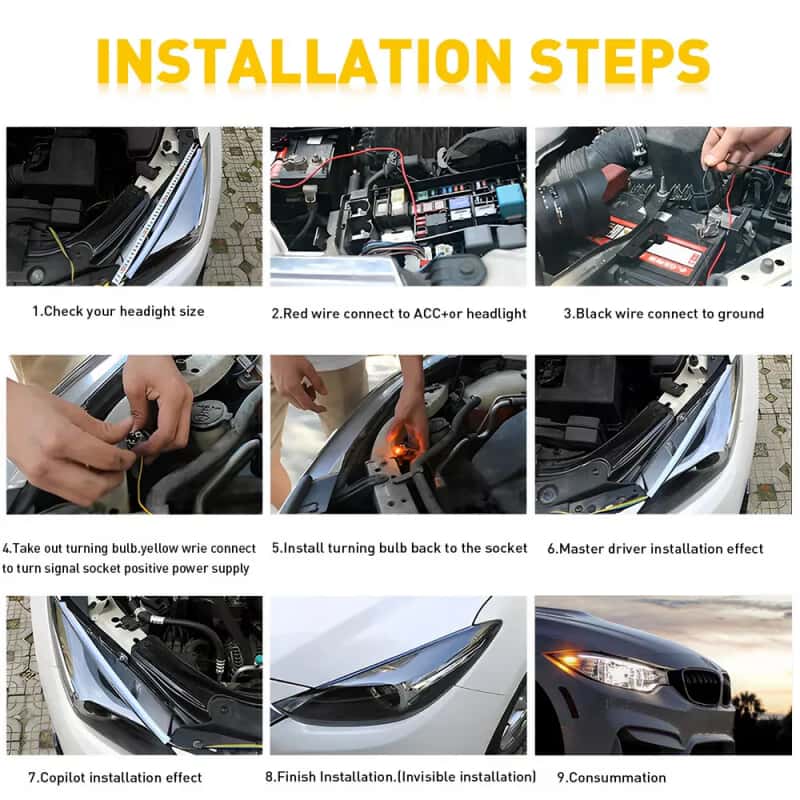 Eyebrow lamp light guide strip