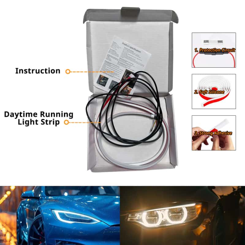 Eyebrow lamp light guide strip