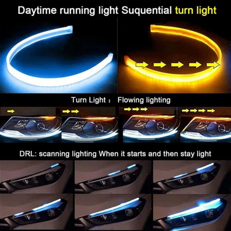 Eyebrow lamp light guide strip