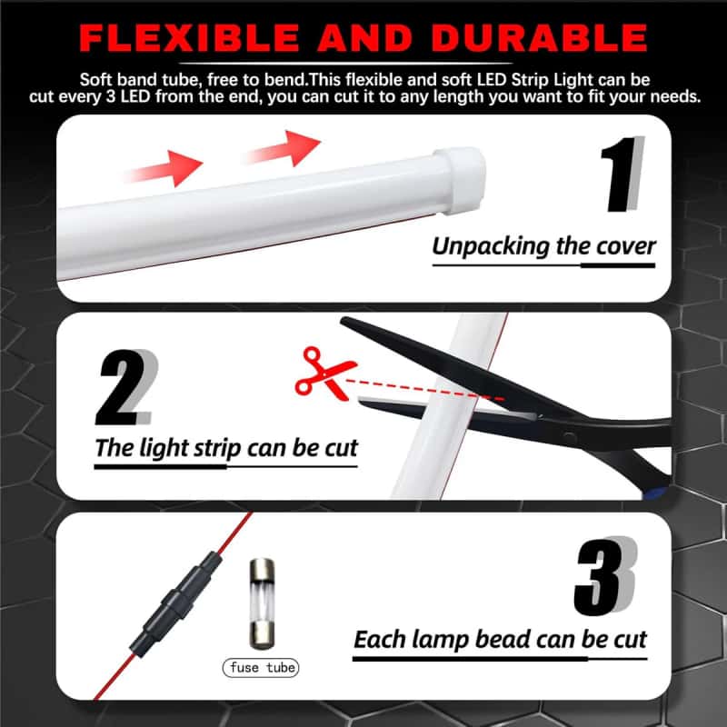 Eyebrow lamp light guide strip