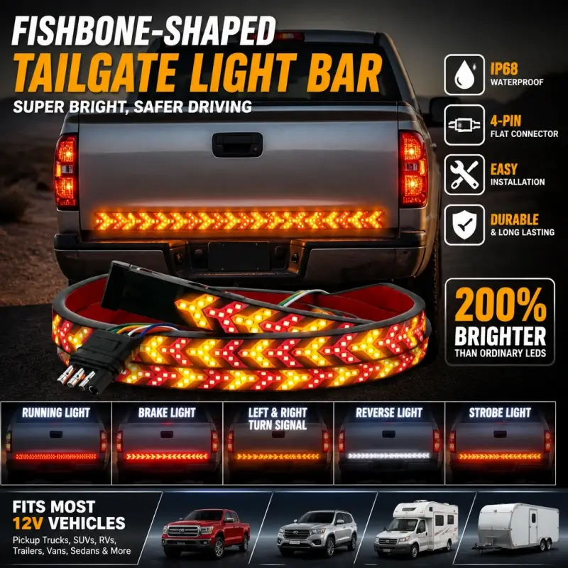 Tailgate Light Bar for Pickup