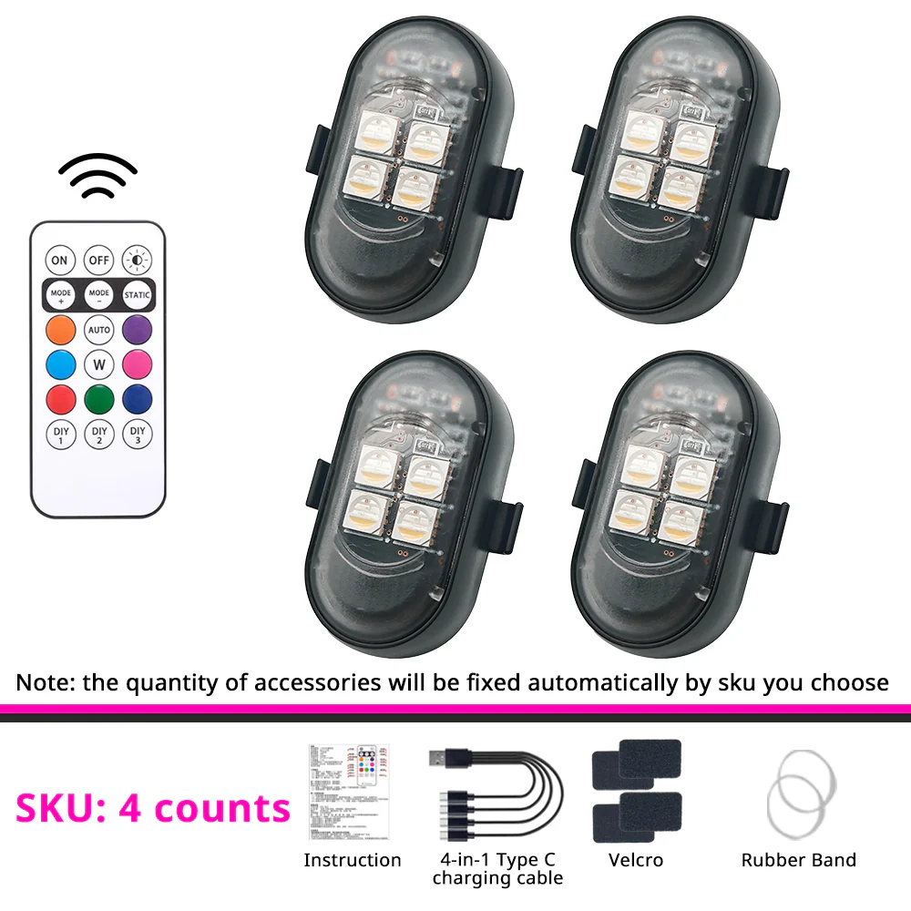 Wireless remote control LED strobe light