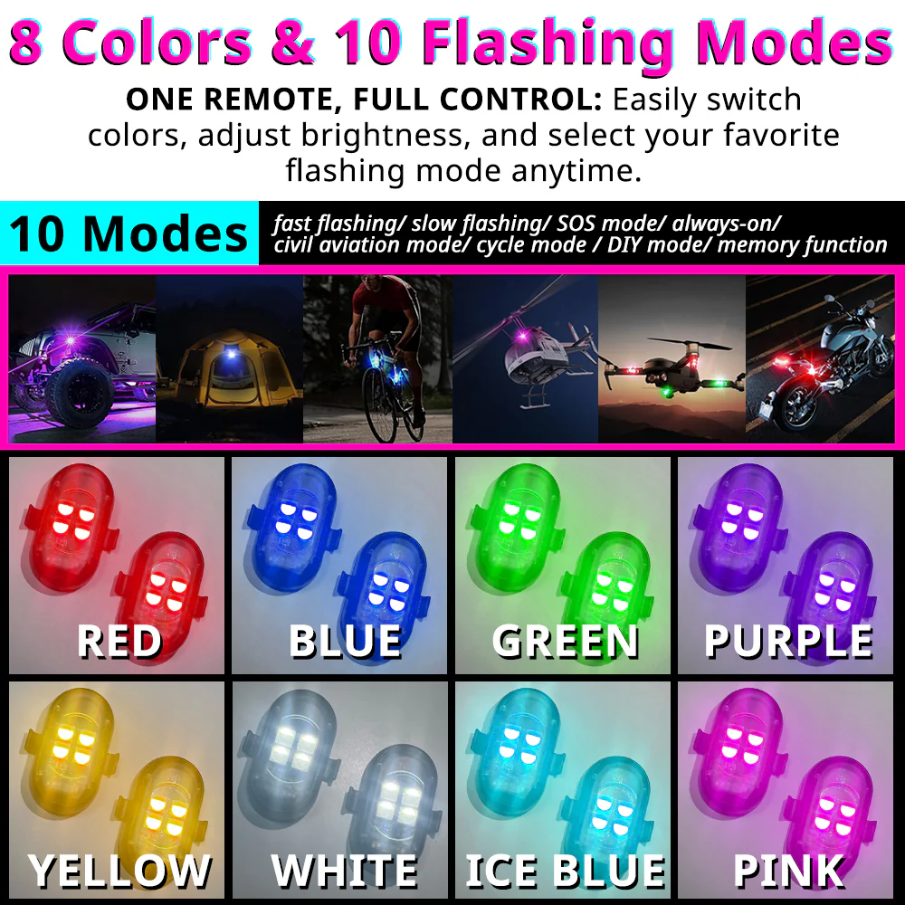 Wireless remote control LED strobe light