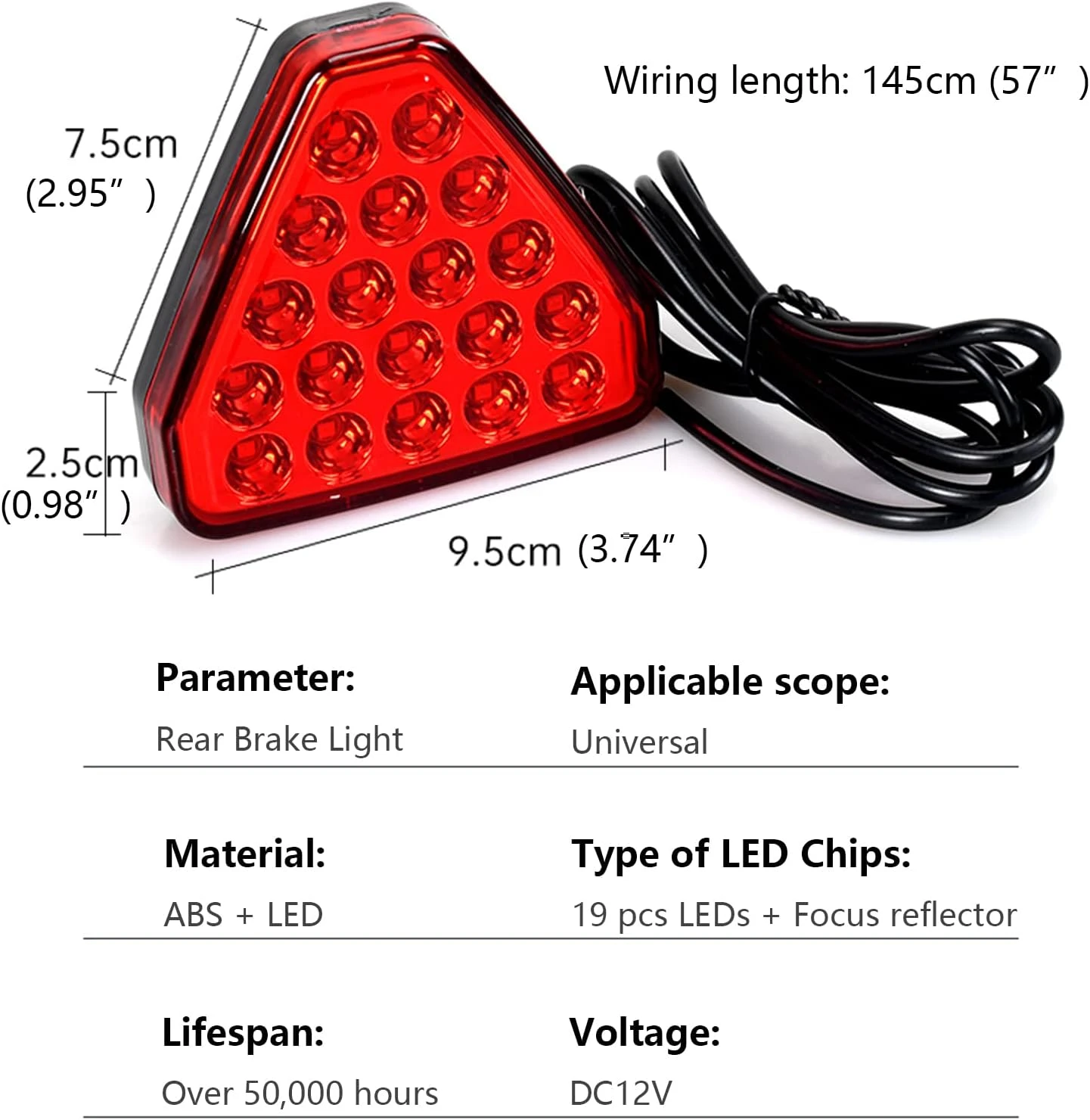 Triangle Brake Signal Lamp 