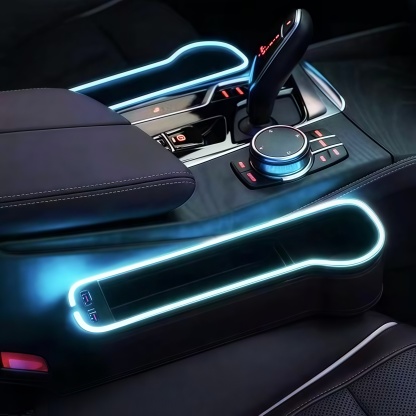 Car storage box with ambient light