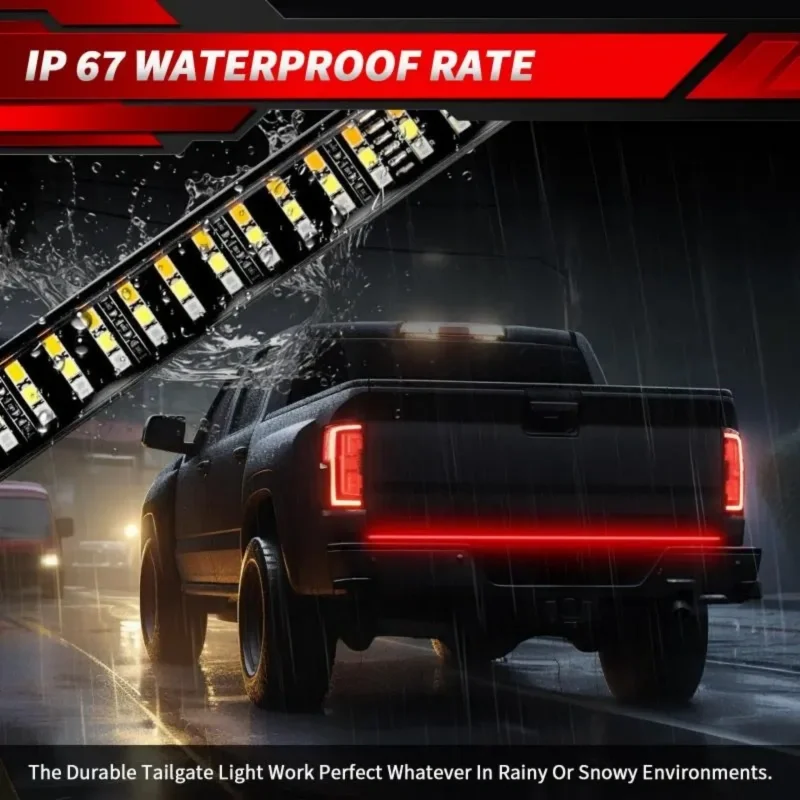 Pickup truck LED light strip three rows of lights