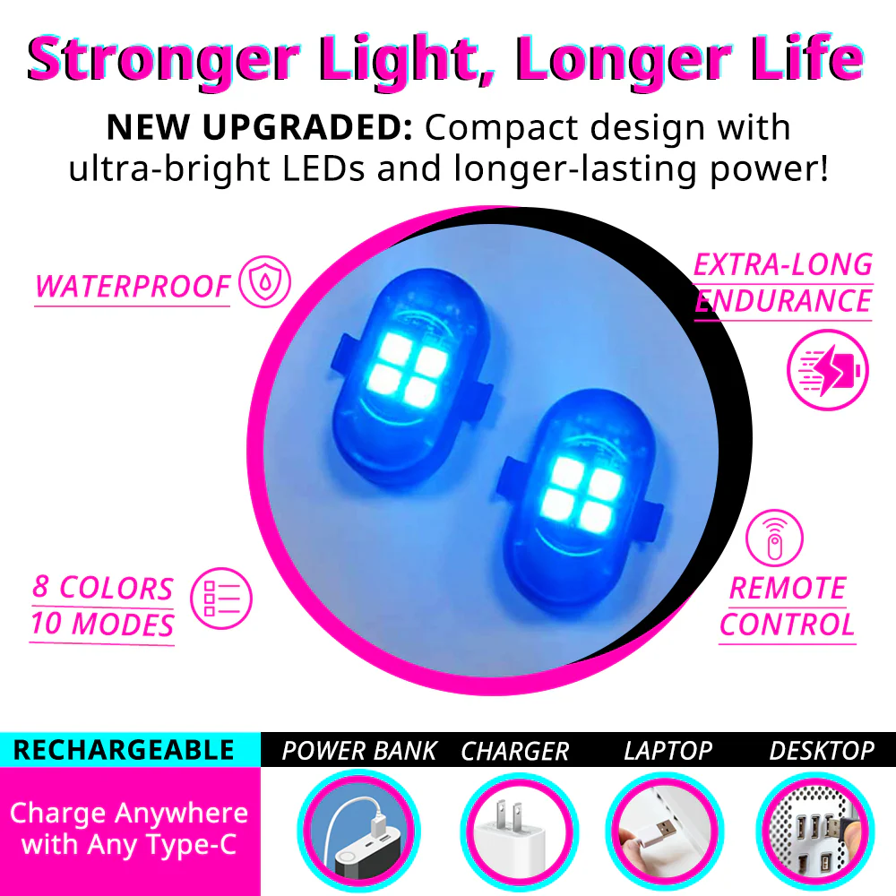 Wireless remote control LED strobe light