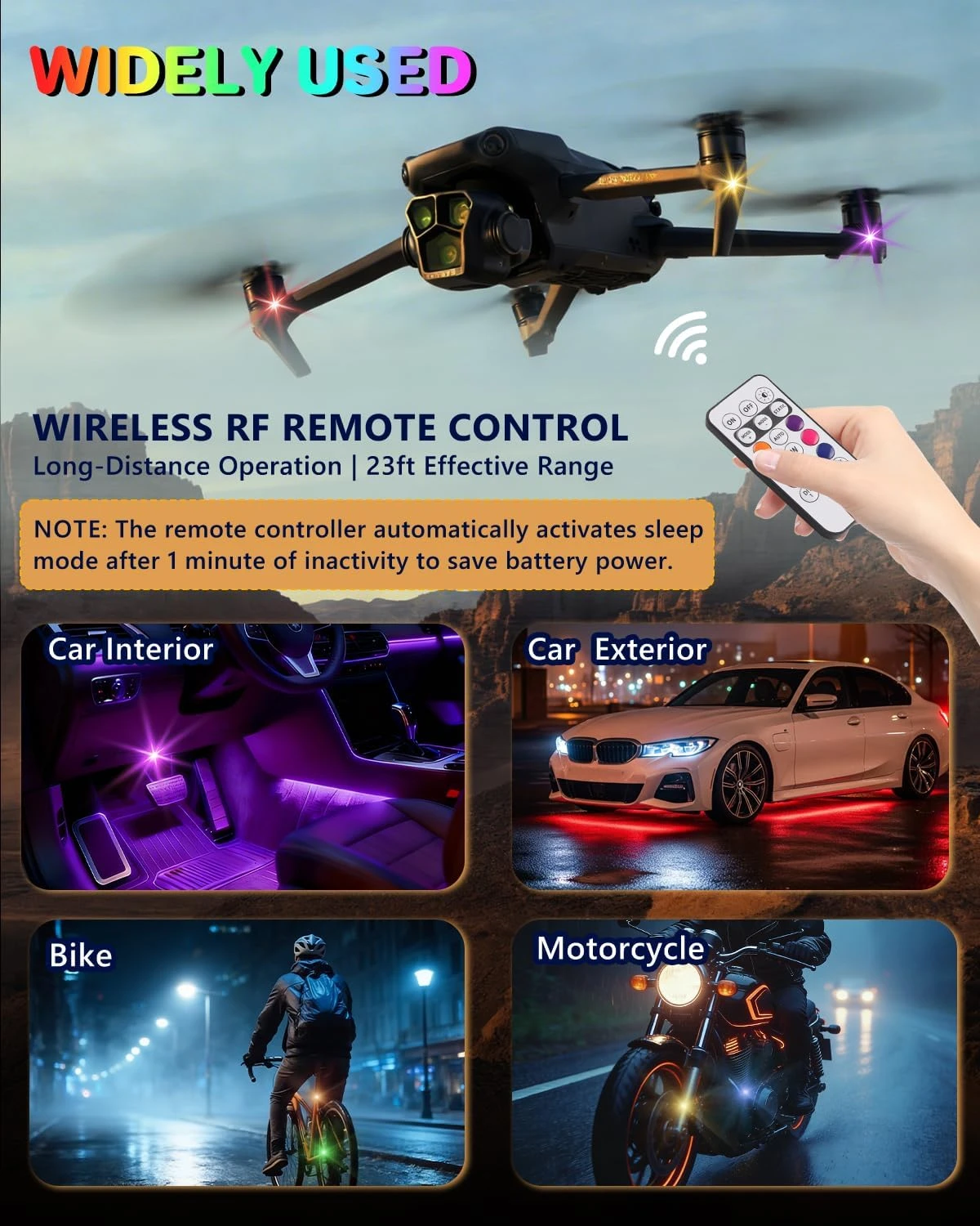 Wireless remote control LED strobe light