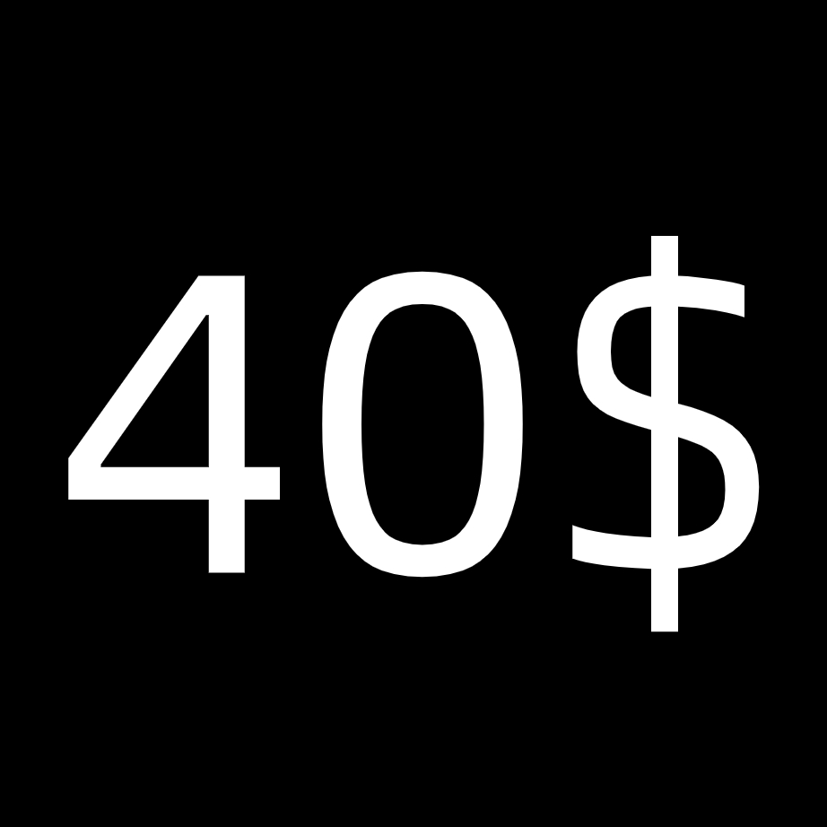 $40shipping fee