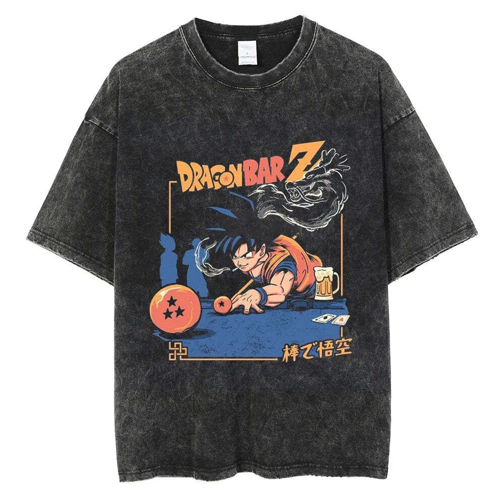 Dragon Ball Z Son Goku Anime Oversize Washed T-Shirt