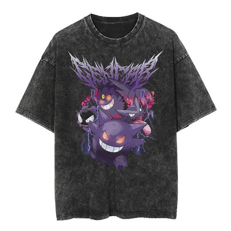 Pokemon Gengar Anime Oversize Washed T-Shirt
