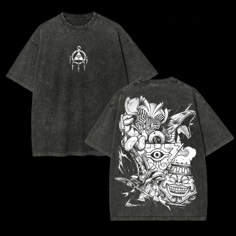 Yu-Gi-Oh! Printed Men's Washed T-Shirt