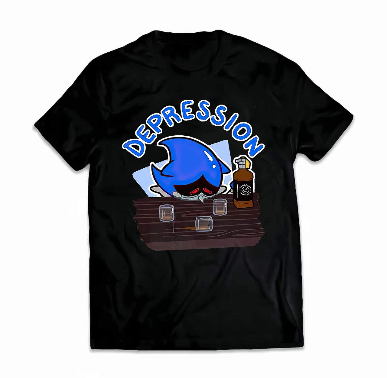  Depression Printed Unisex Oversized T-shirt Image - 1
