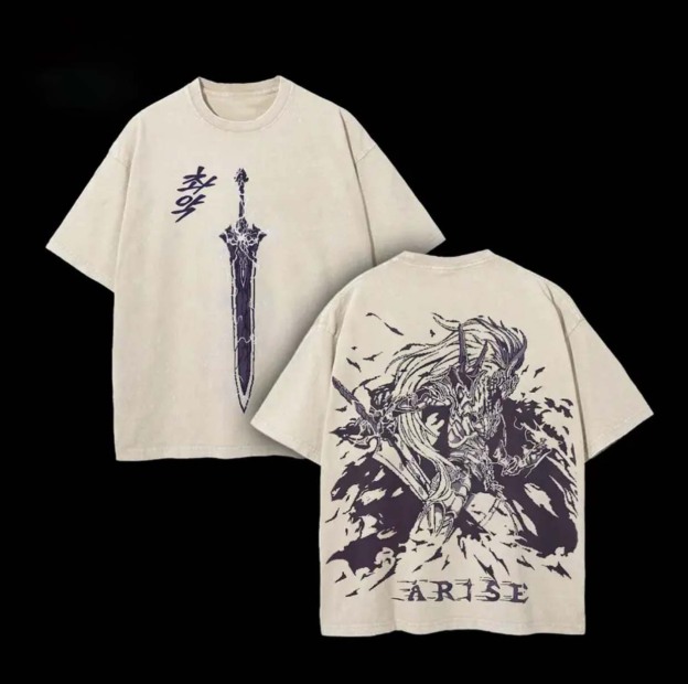 Arise Solo Leveling Printed Men's Washed Unisex T-Shirt