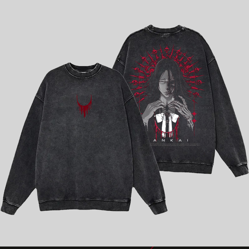 Retsu Unohana Bleach Printed Unisex Washed Sweatshirt