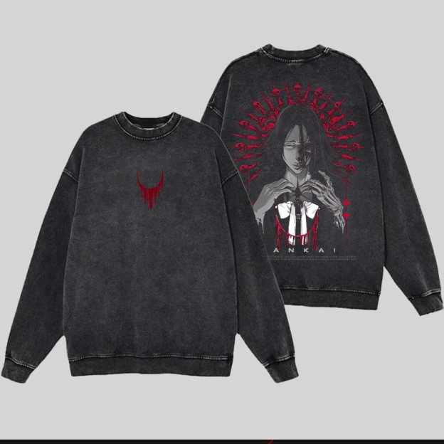 Retsu Unohana Bleach Printed Unisex Washed Sweatshirt