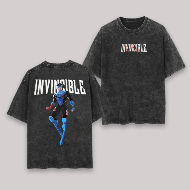 Invincible Printed Unisex Washed T-Shirt Image - 1