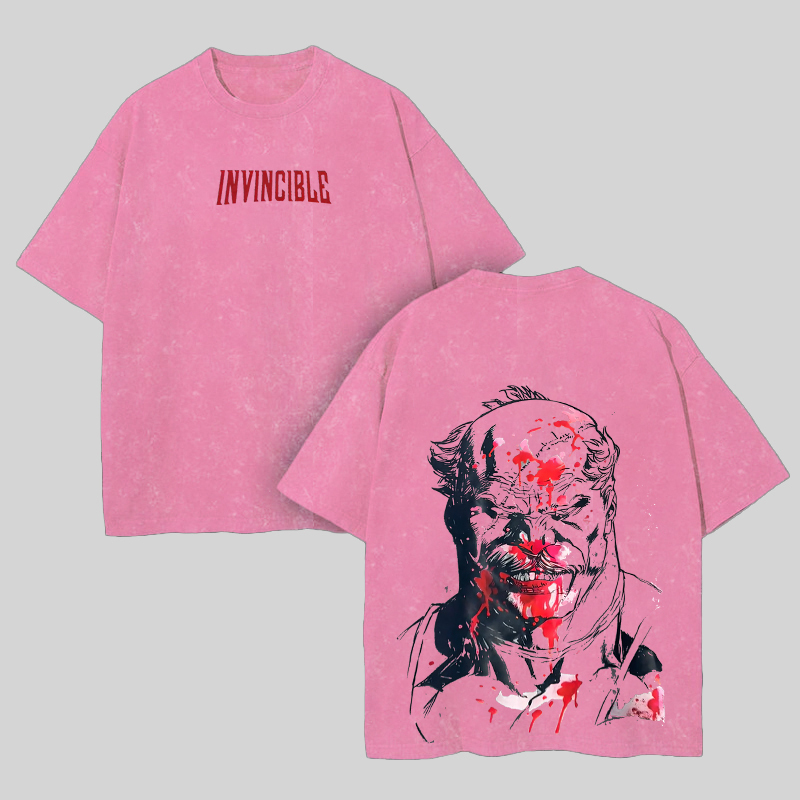 Invincible Printed Unisex Washed T-Shirt
