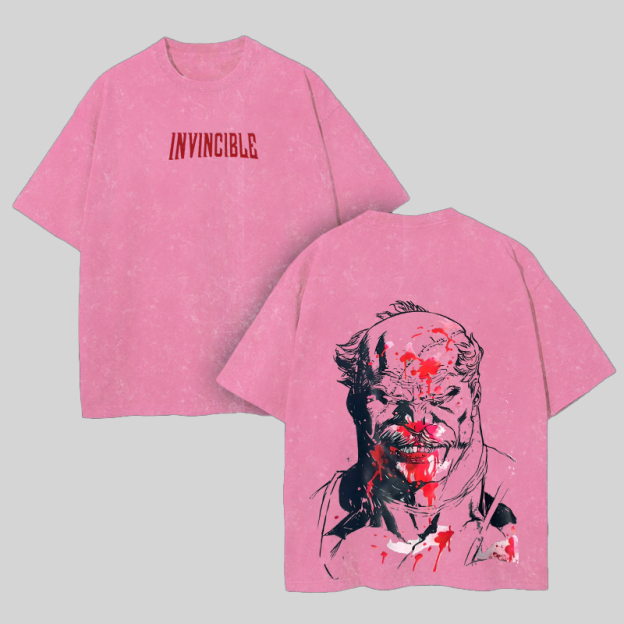 Invincible Printed Unisex Washed T-Shirt