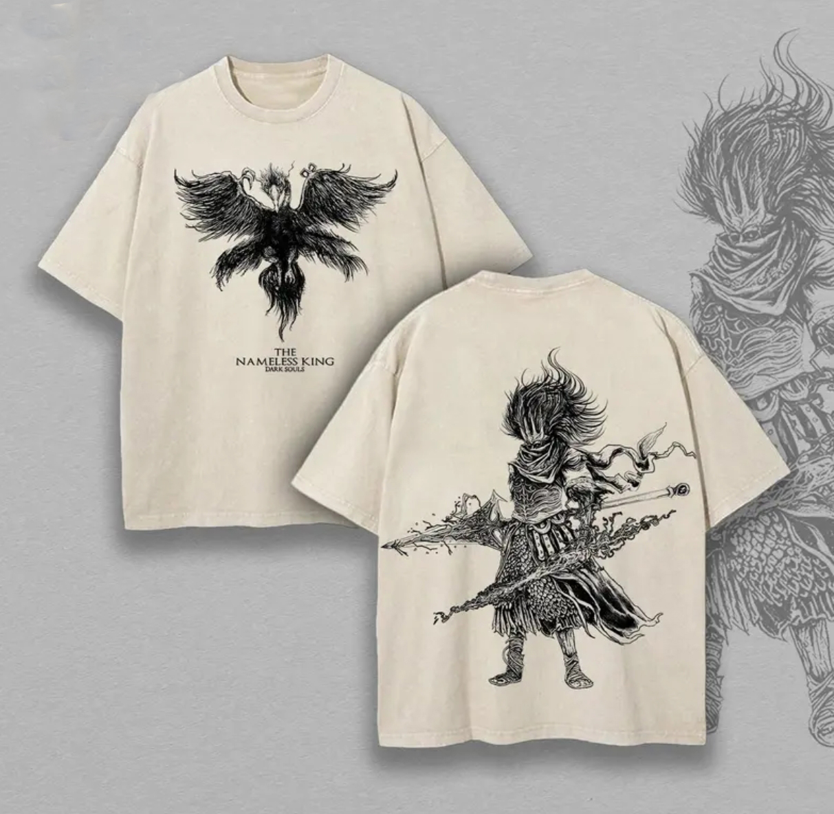 The Nameless King Dark Souls Printed Unisex Washed T-Shirt