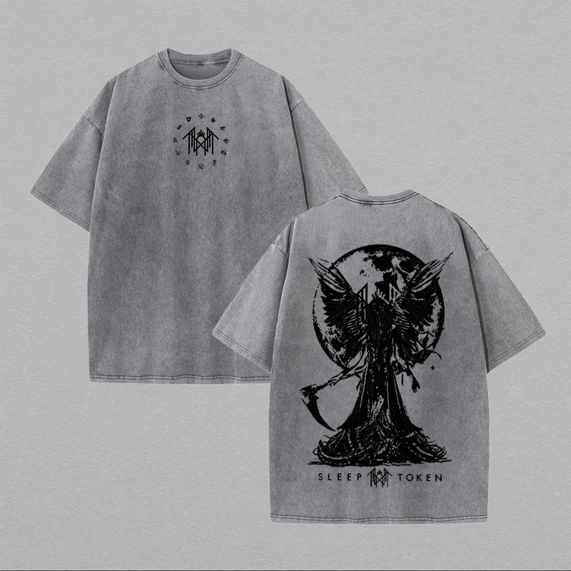 Sleep Token Printed Unisex Washed T-Shirt Image - 1