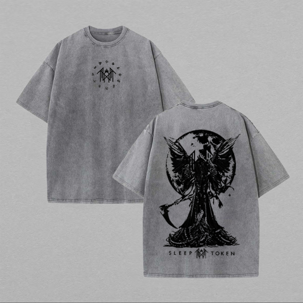Sleep Token Printed Unisex Washed T-Shirt Image - 1