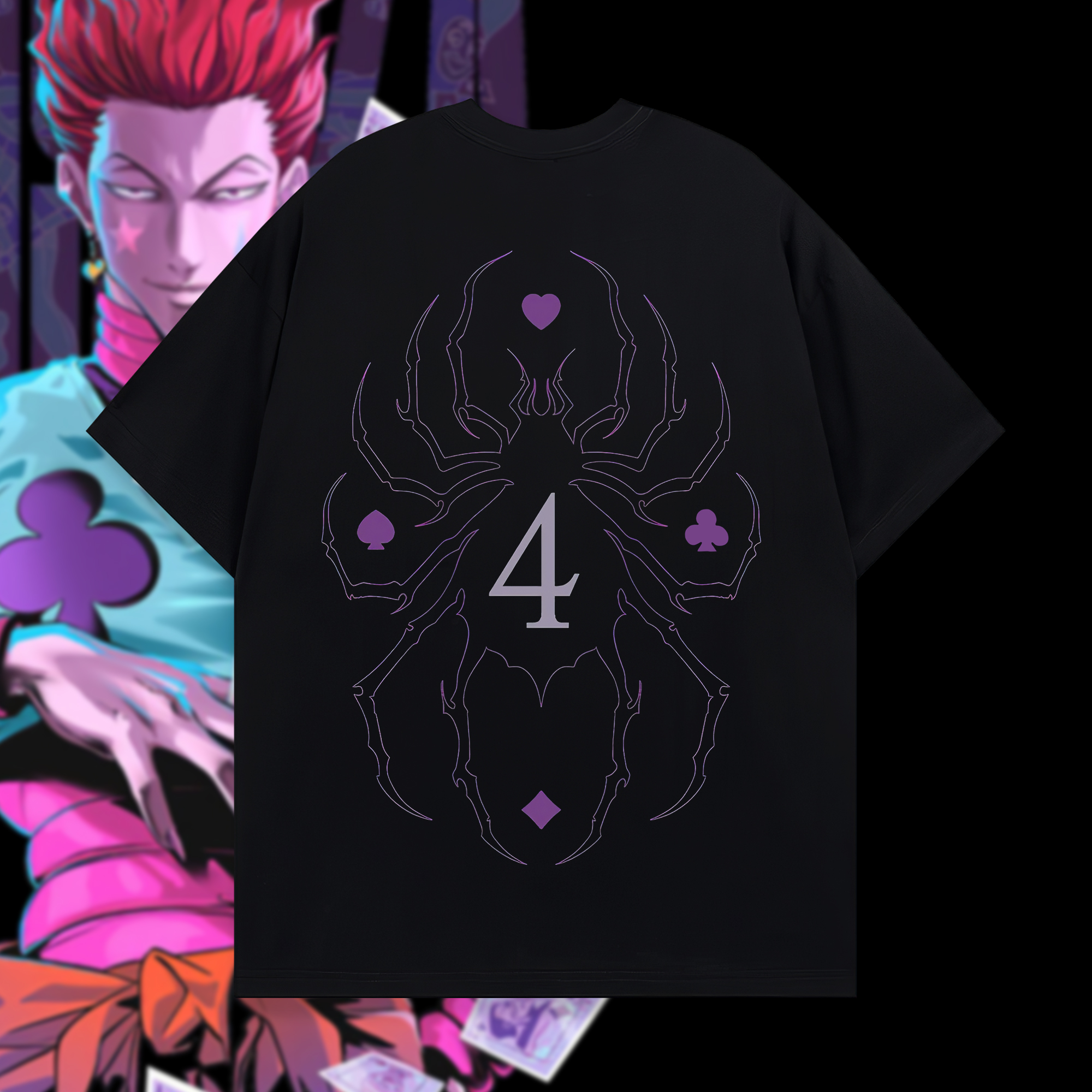 Hisoka Hunter X Hunter Printed Oversized Unisex T-shirts