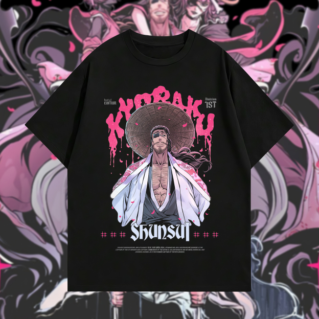 Bleach Shunsui Kyōraku Printed Oversized Unisex T-shirts