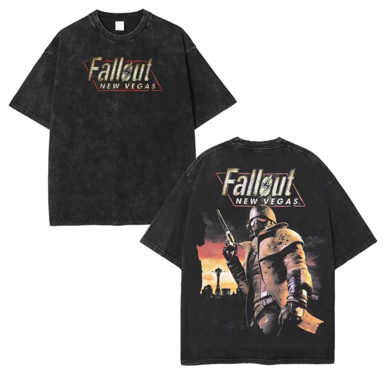 Fallout: New Vegas Printed Unisex Washed T-Shirt Image - 1