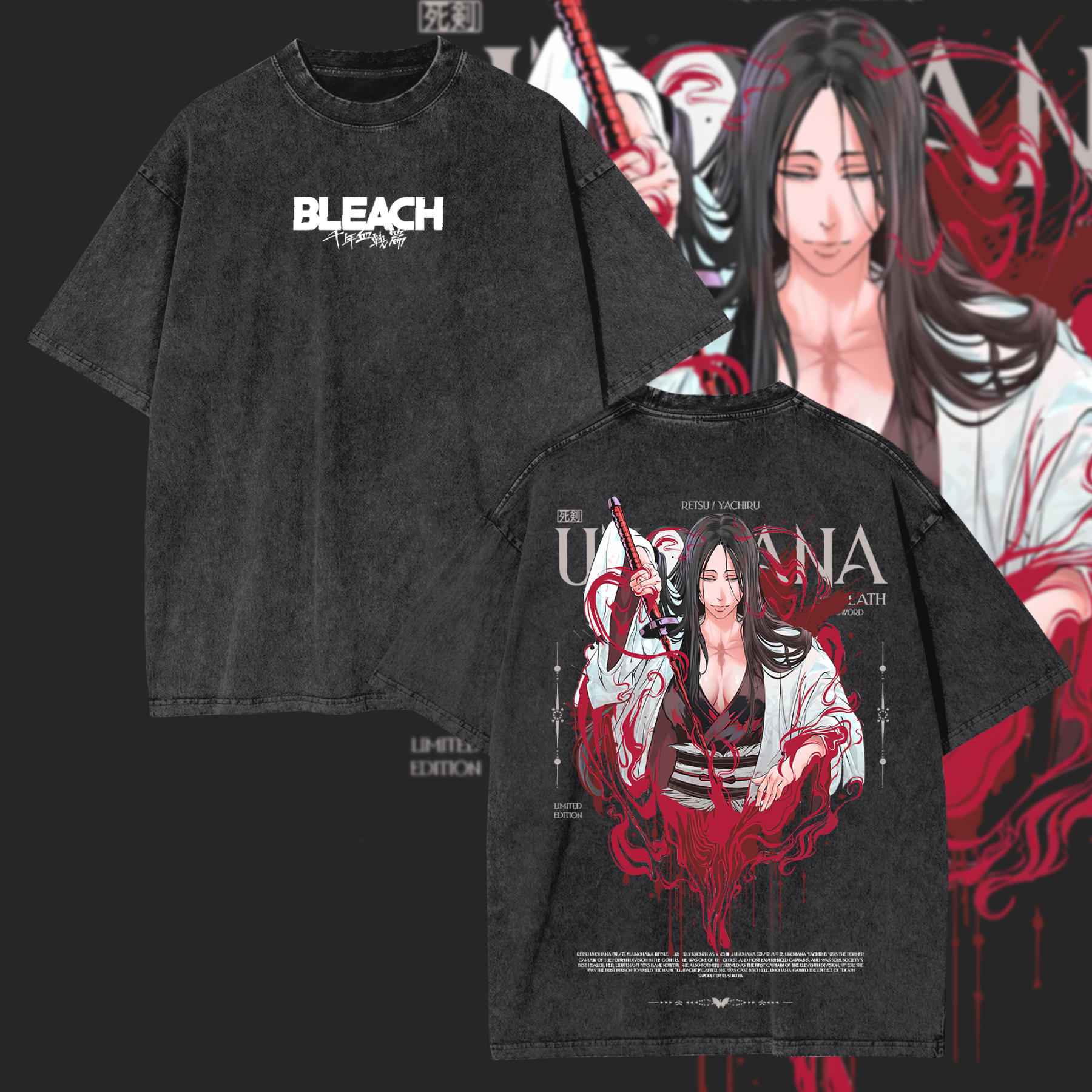 Bleach Printed Unisex Washed T-Shirt