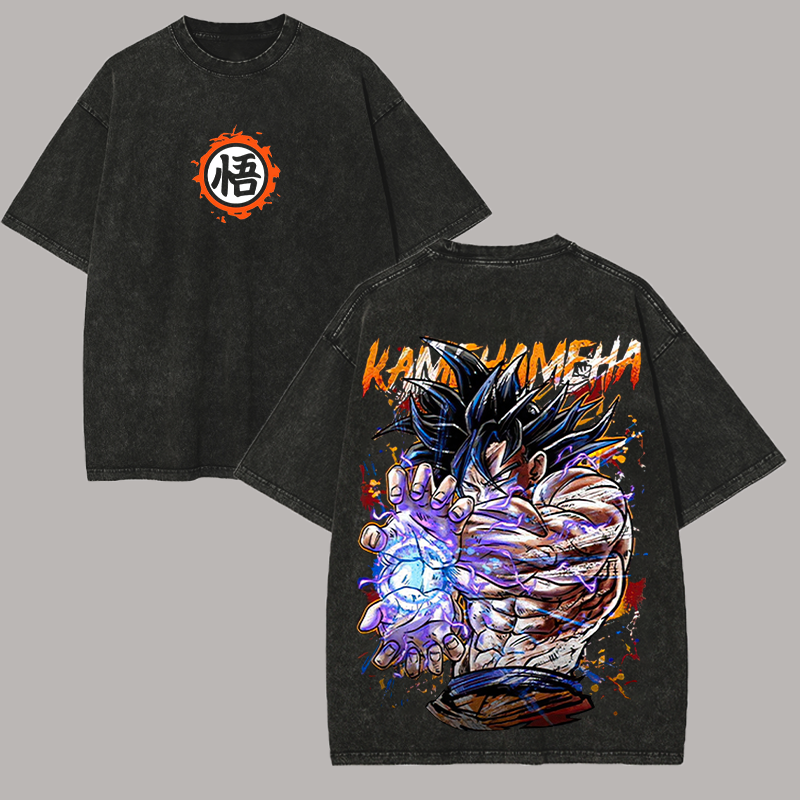 Dragon Ball Goku Printed Unisex Washed T-Shirt