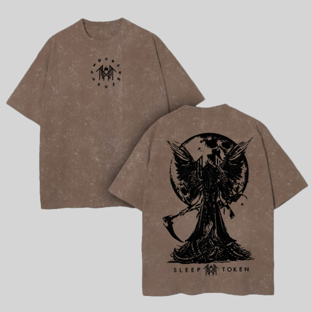 Sleep Token Printed Unisex Washed T-Shirt Image - 4