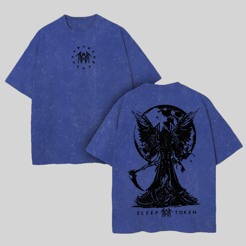 Sleep Token Printed Unisex Washed T-Shirt Image - 5